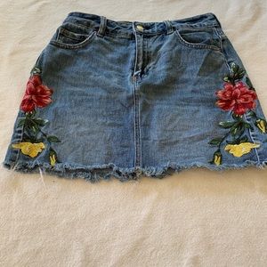 PACSUN bohemian jean mini-skirt